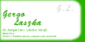 gergo laszka business card
