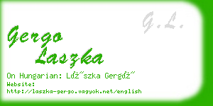 gergo laszka business card